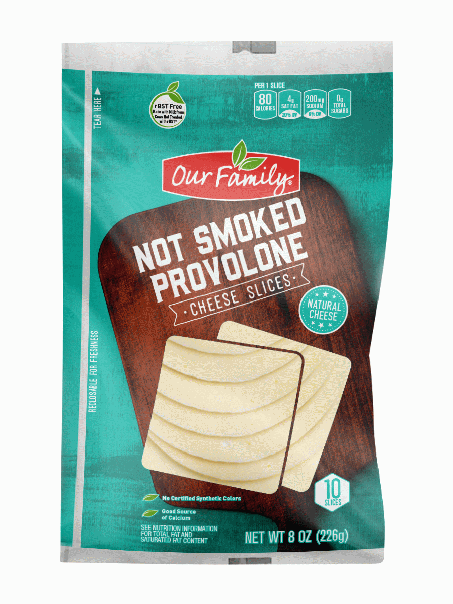 Our Family Natural provolone sliced cheese, 10-count Full-Size Picture